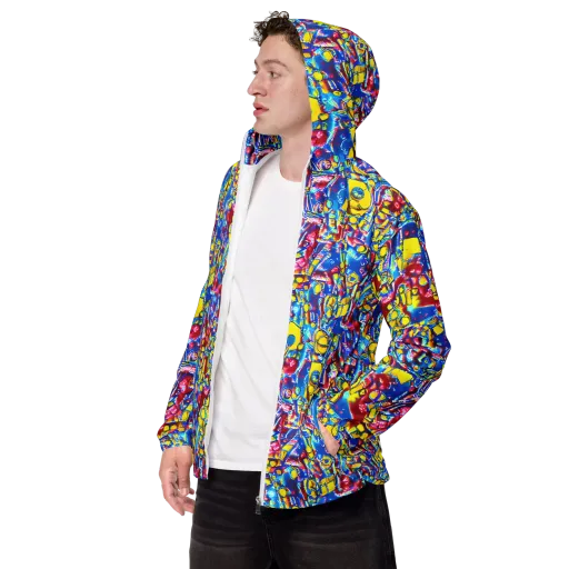 Radiant Disorder on a Men's Windbreaker