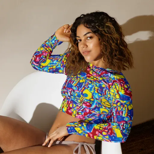 Radiant Disorder on a Long Sleeve Crop Top