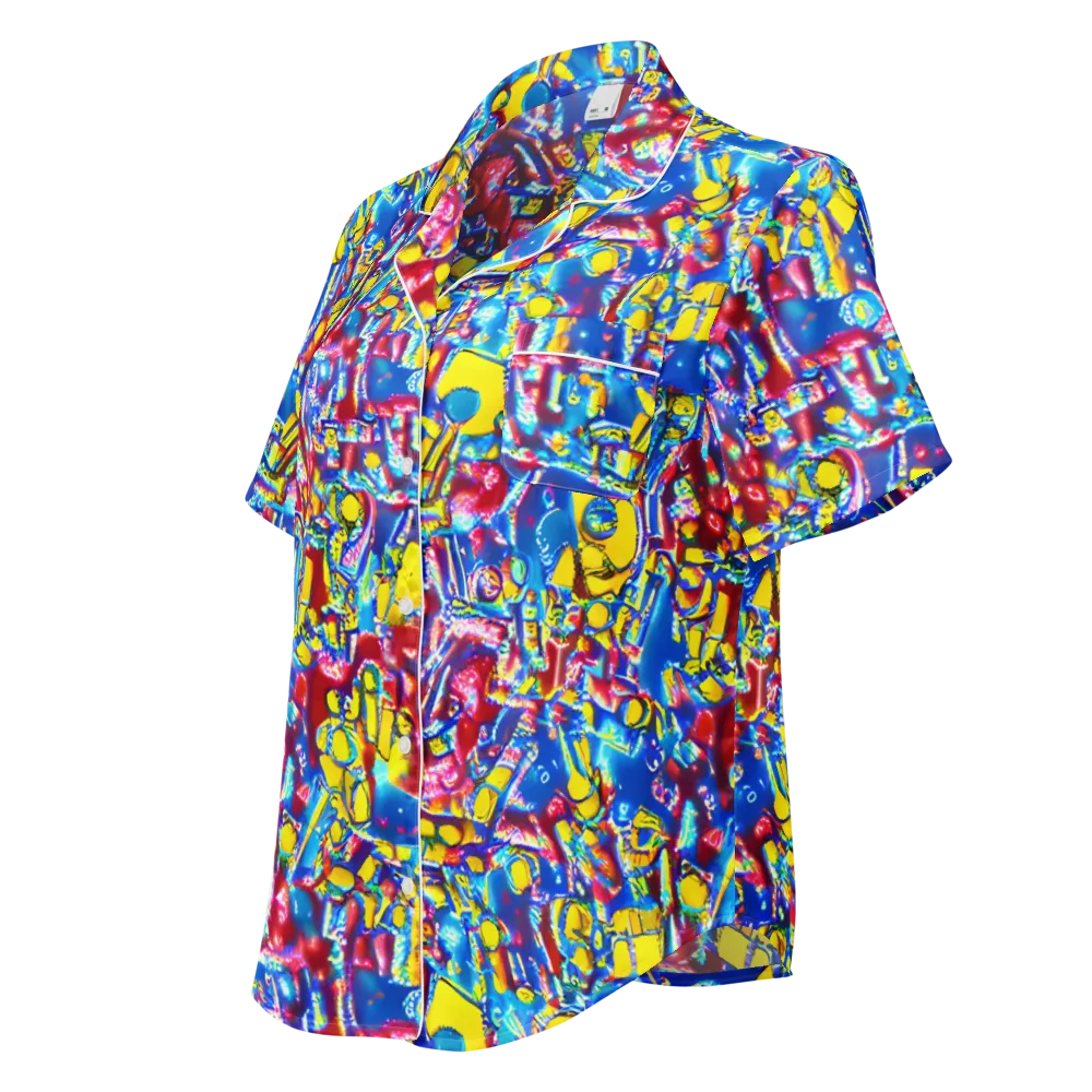 Radiant Disorder on Women's Short Sleeve Pajama Top — Left Front