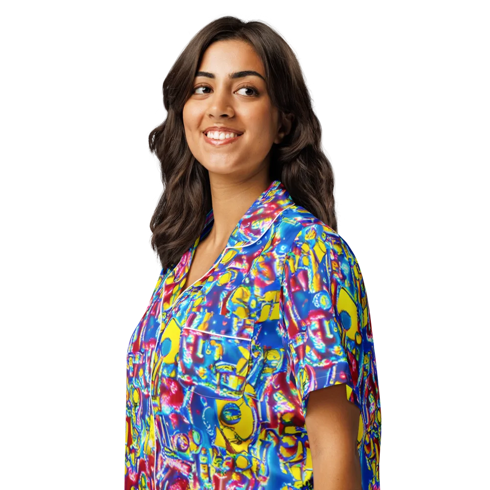 Radiant Disorder on Women's Short Sleeve Pajama Top — Left Front