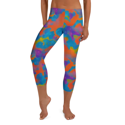 Chromatic Tidal Wave on a Capri Leggings