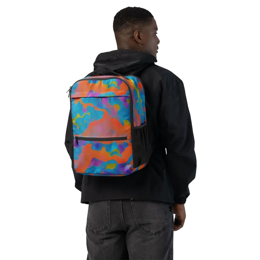Chromatic Tidal Wave on Utility Backpack — Back