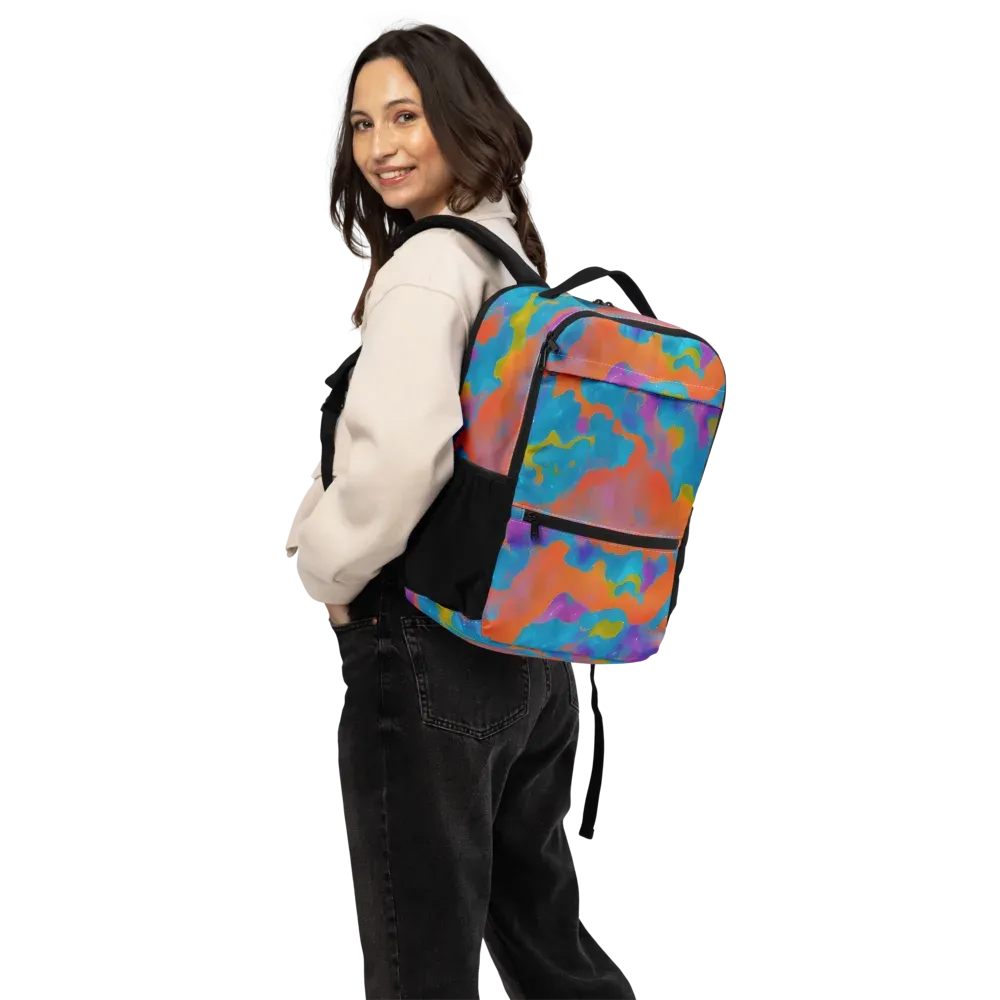 Chromatic Tidal Wave on Utility Backpack — Back