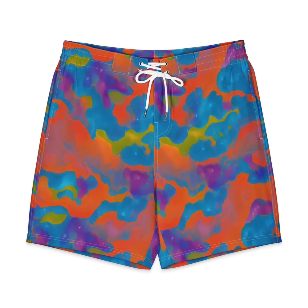 Chromatic Tidal Wave on Men's Board Shorts — Front