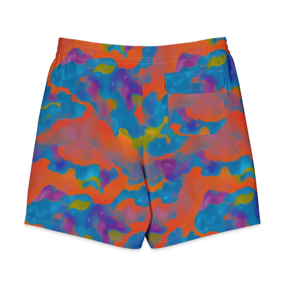 Chromatic Tidal Wave on Men's Board Shorts — Back