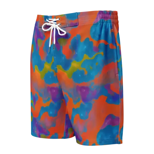 Chromatic Tidal Wave on a Men's Board Shorts
