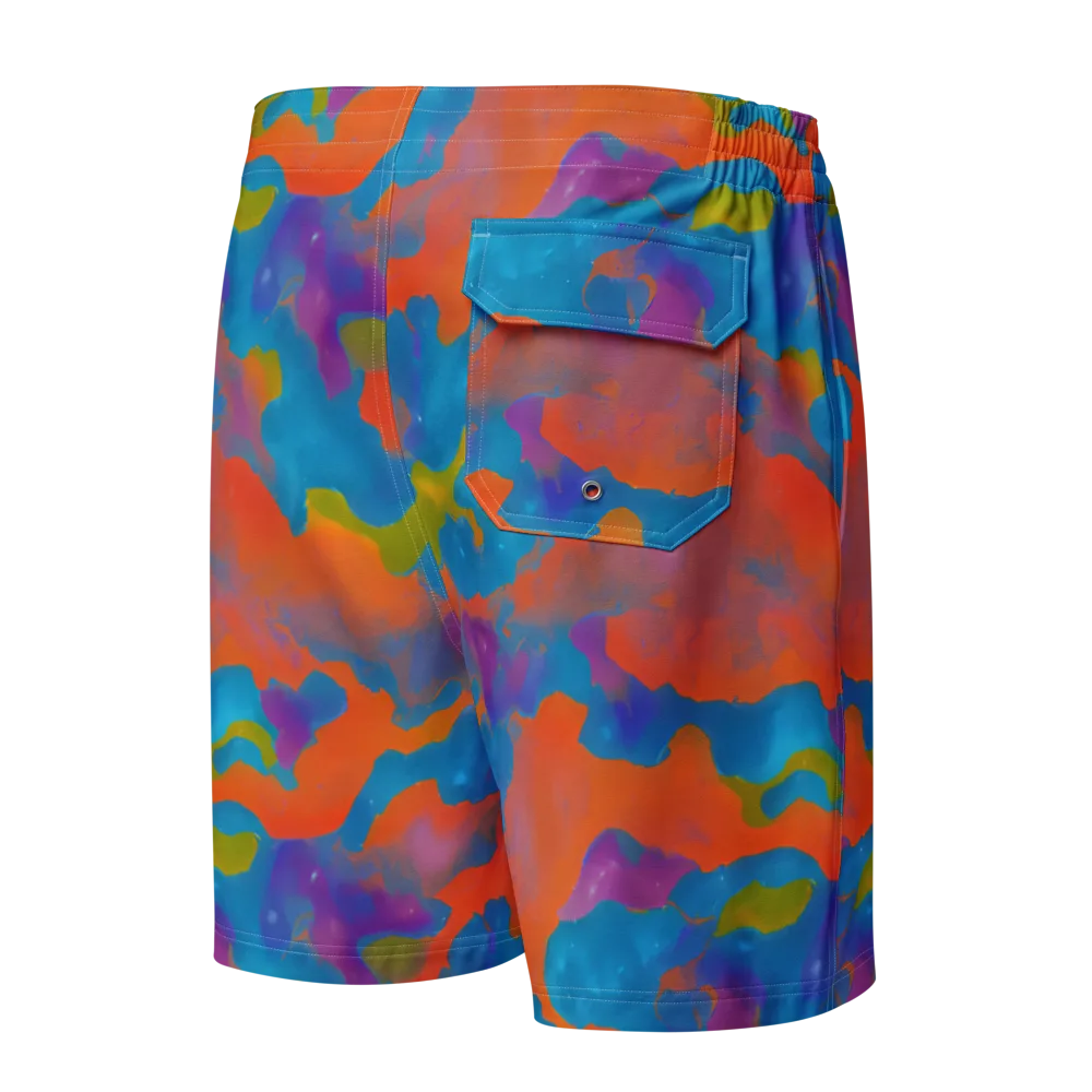 Chromatic Tidal Wave on Men's Board Shorts — Back