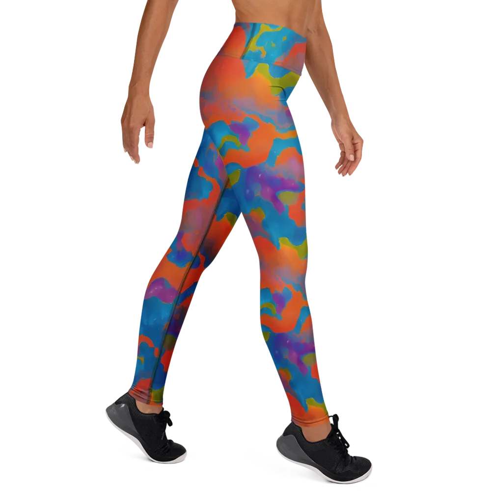 Chromatic Tidal Wave on Yoga Leggings — Right