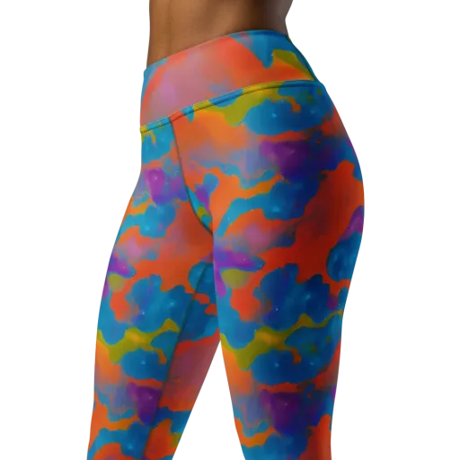 Chromatic Tidal Wave on a Yoga Leggings