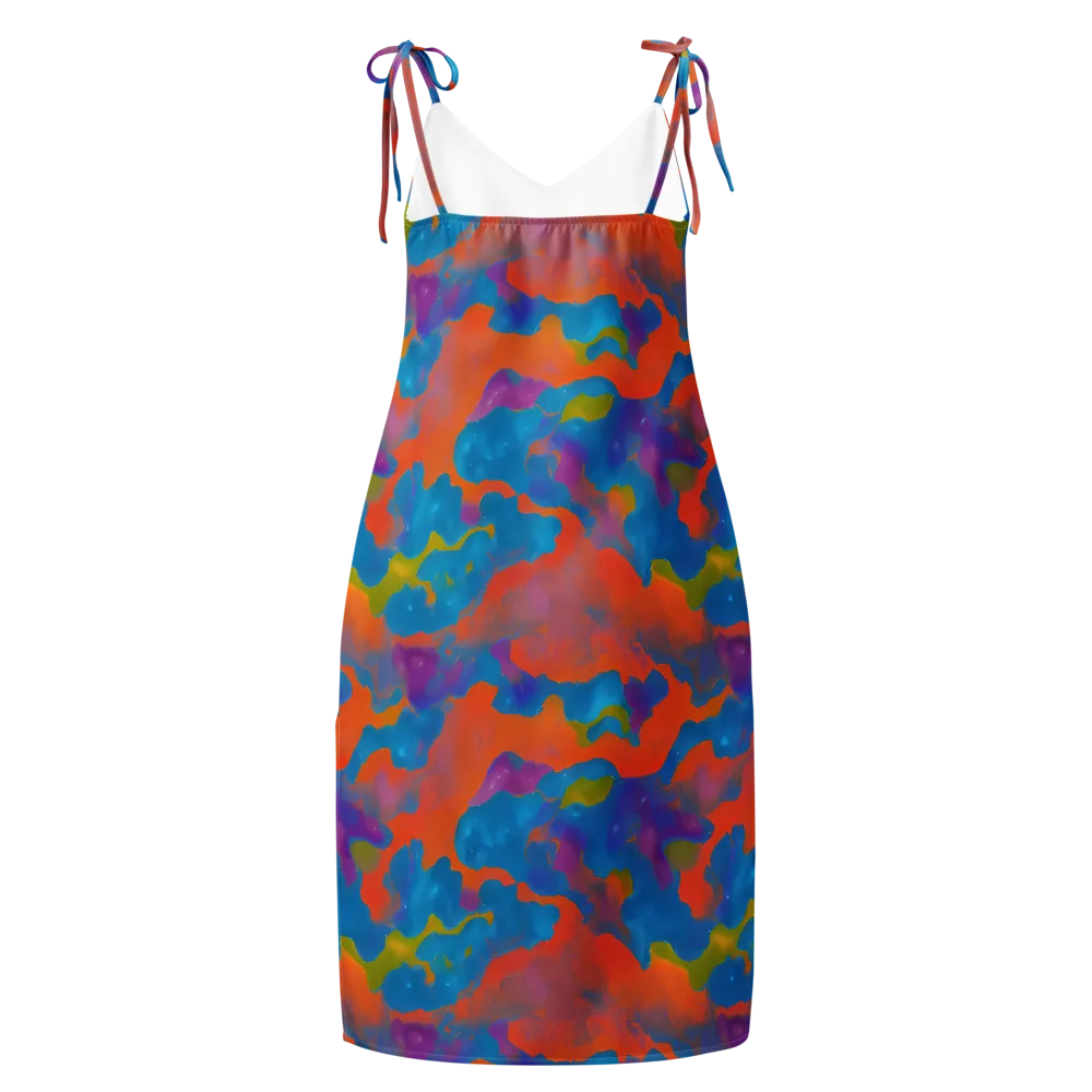 Chromatic Tidal Wave on Slip Dress — Back