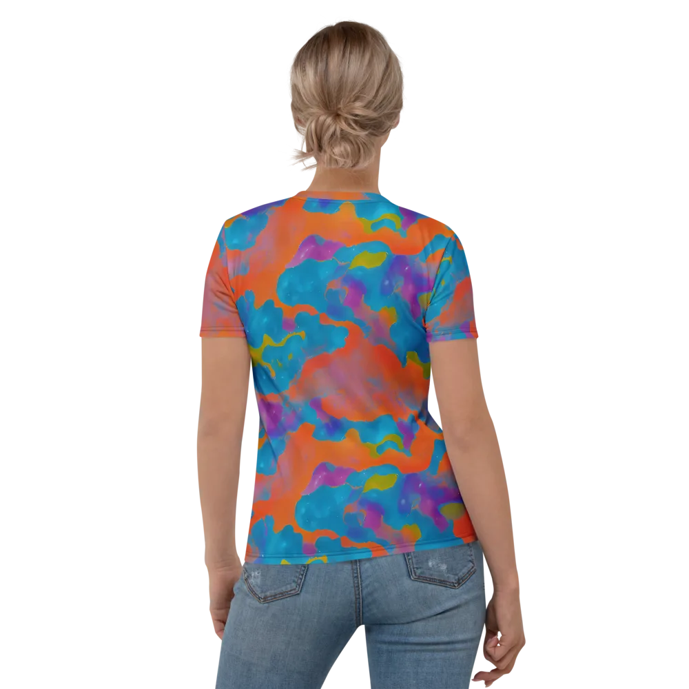 Chromatic Tidal Wave on Women's Crew Neck T-Shirt — Back