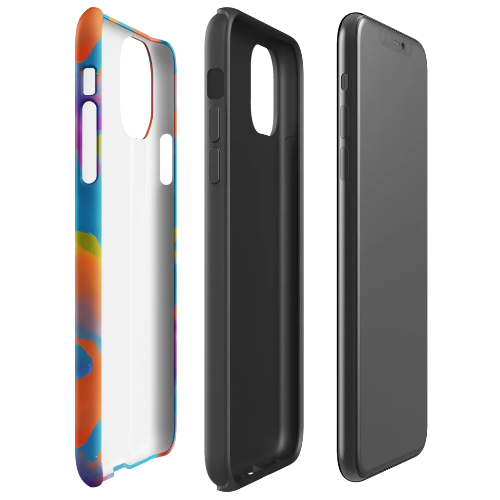 Chromatic Tidal Wave on Tough Case for iPhone® — Right