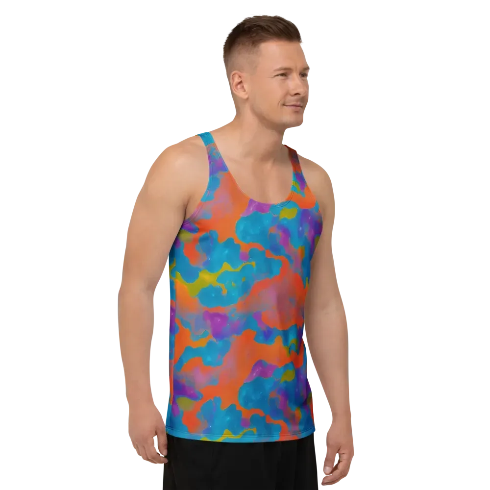 Chromatic Tidal Wave on Men's Tank Top — Right Front