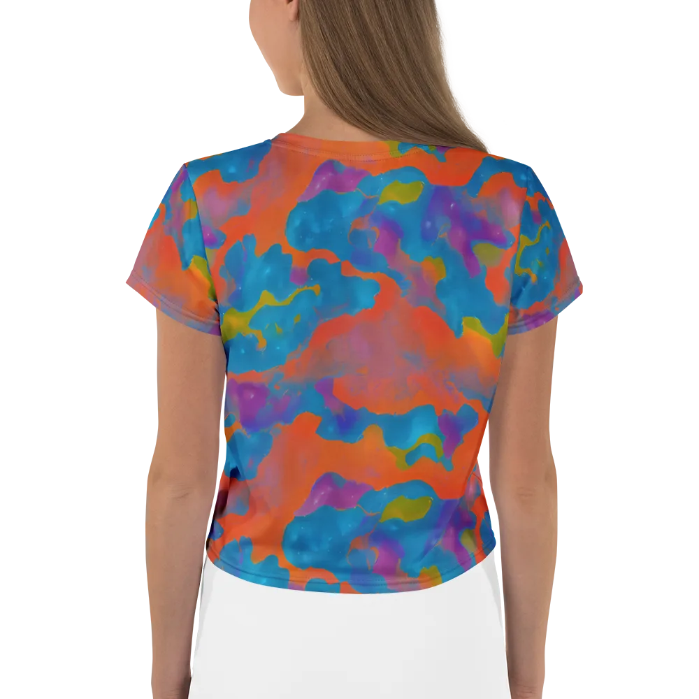 Chromatic Tidal Wave on Crop Tee — Back