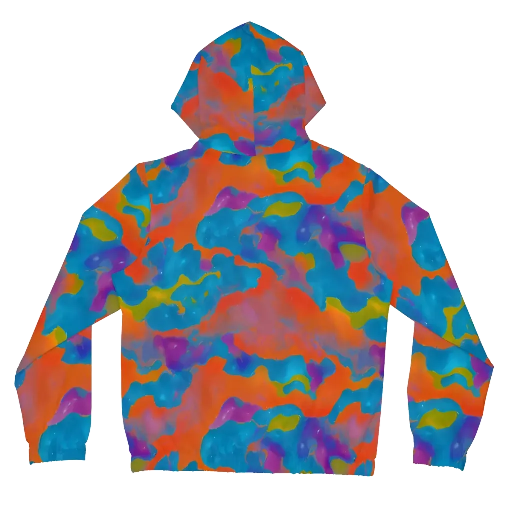 Chromatic Tidal Wave on Women's Full-Zip Hoodie — Back