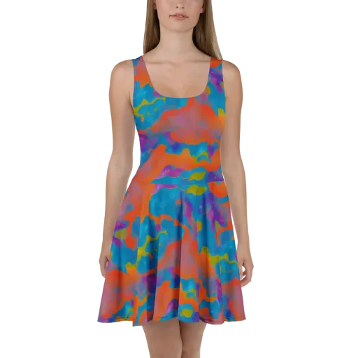 Chromatic Tidal Wave on a Skater Dress