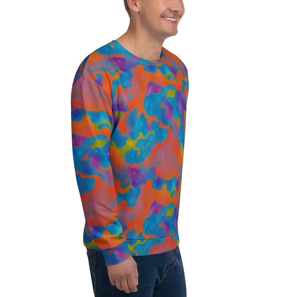 Chromatic Tidal Wave on Sweatshirt — Right Front