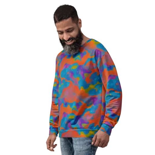 Chromatic Tidal Wave on a Sweatshirt