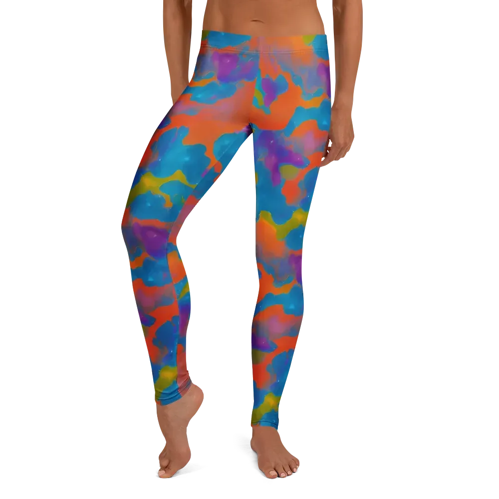 Chromatic Tidal Wave on Leggings — Front