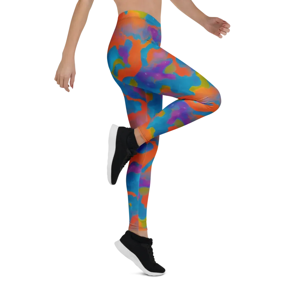 Chromatic Tidal Wave on Leggings — Right