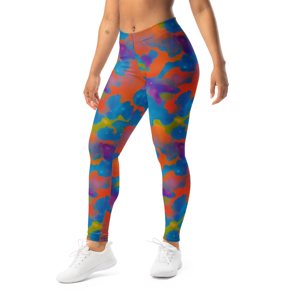 Chromatic Tidal Wave on Leggings — Left Front