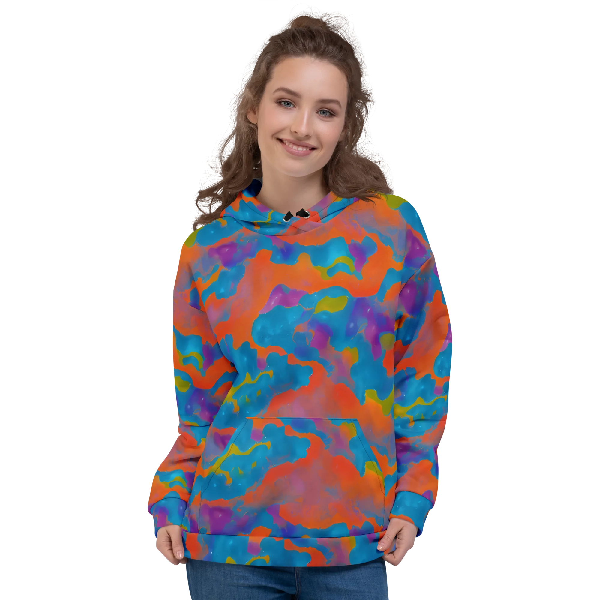 Chromatic Tidal Wave on Hoodie — Front