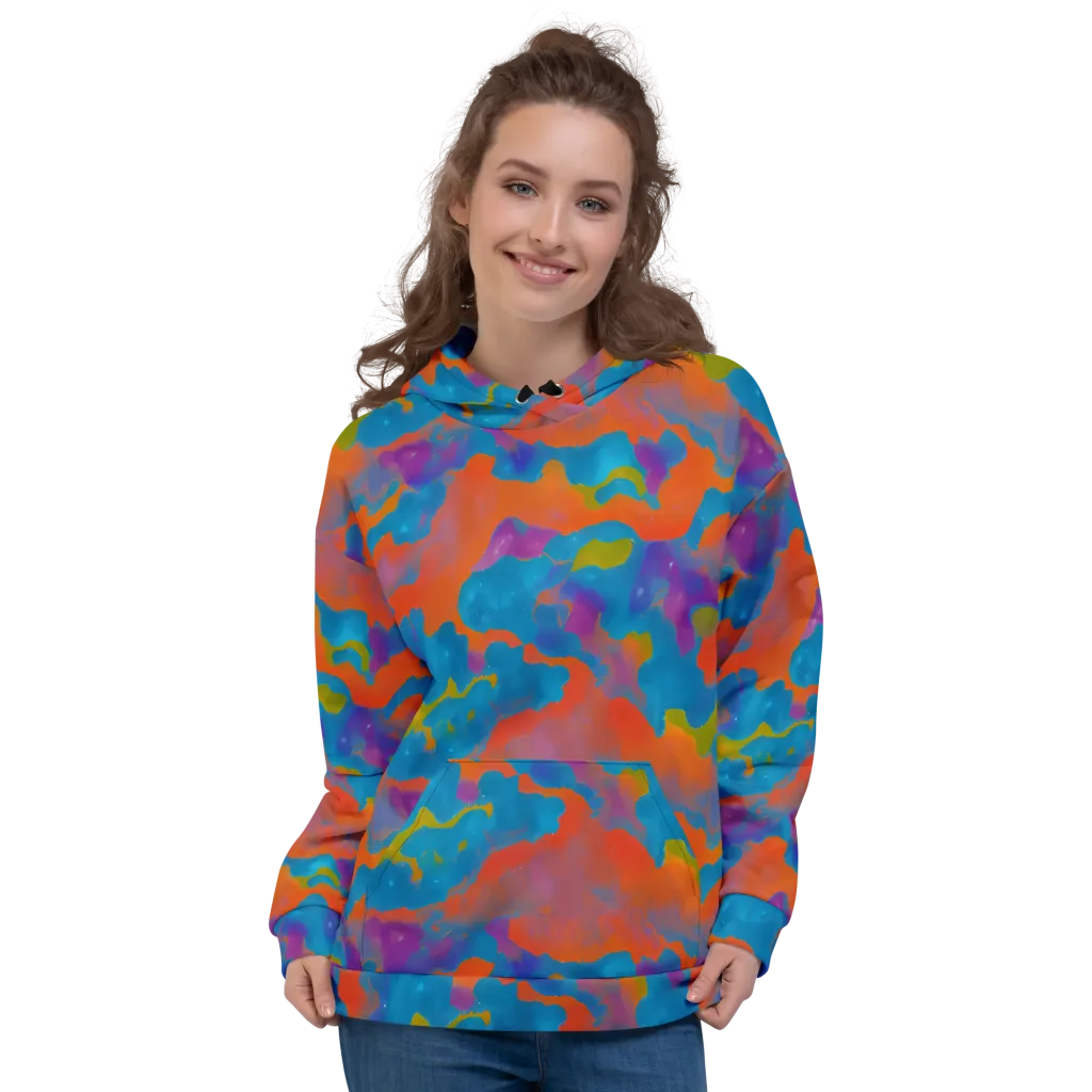Chromatic Tidal Wave on Hoodie — Front