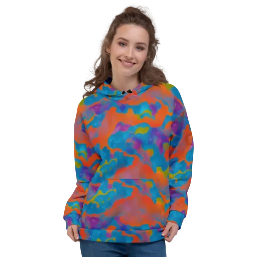 Chromatic Tidal Wave on a Hoodie