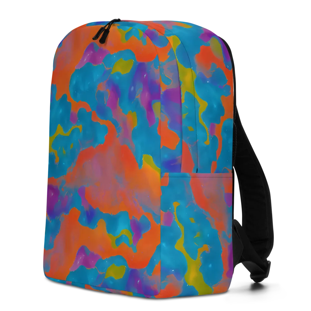 Chromatic Tidal Wave on Minimalist Backpack — Left
