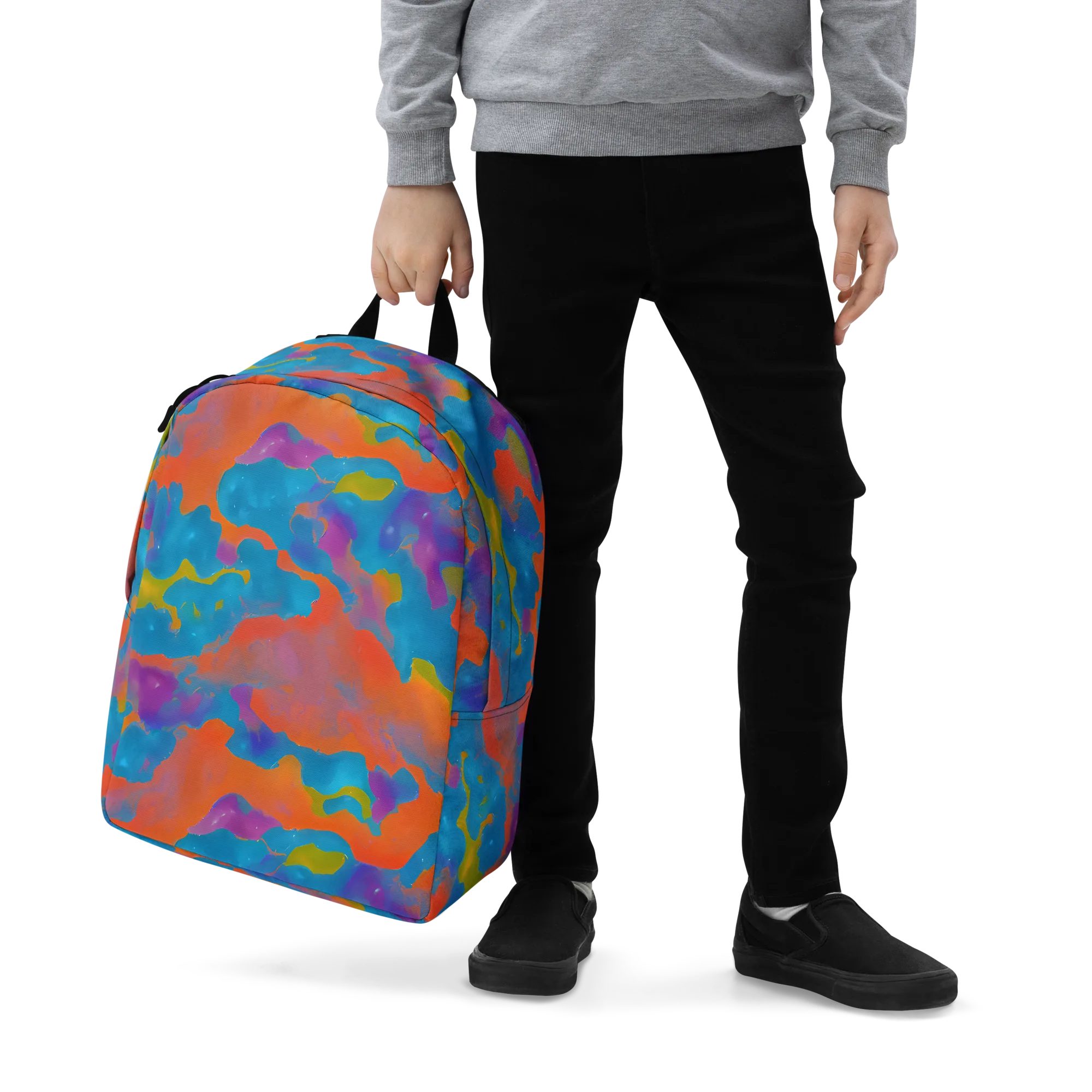 Chromatic Tidal Wave on Minimalist Backpack — Zoomed-in