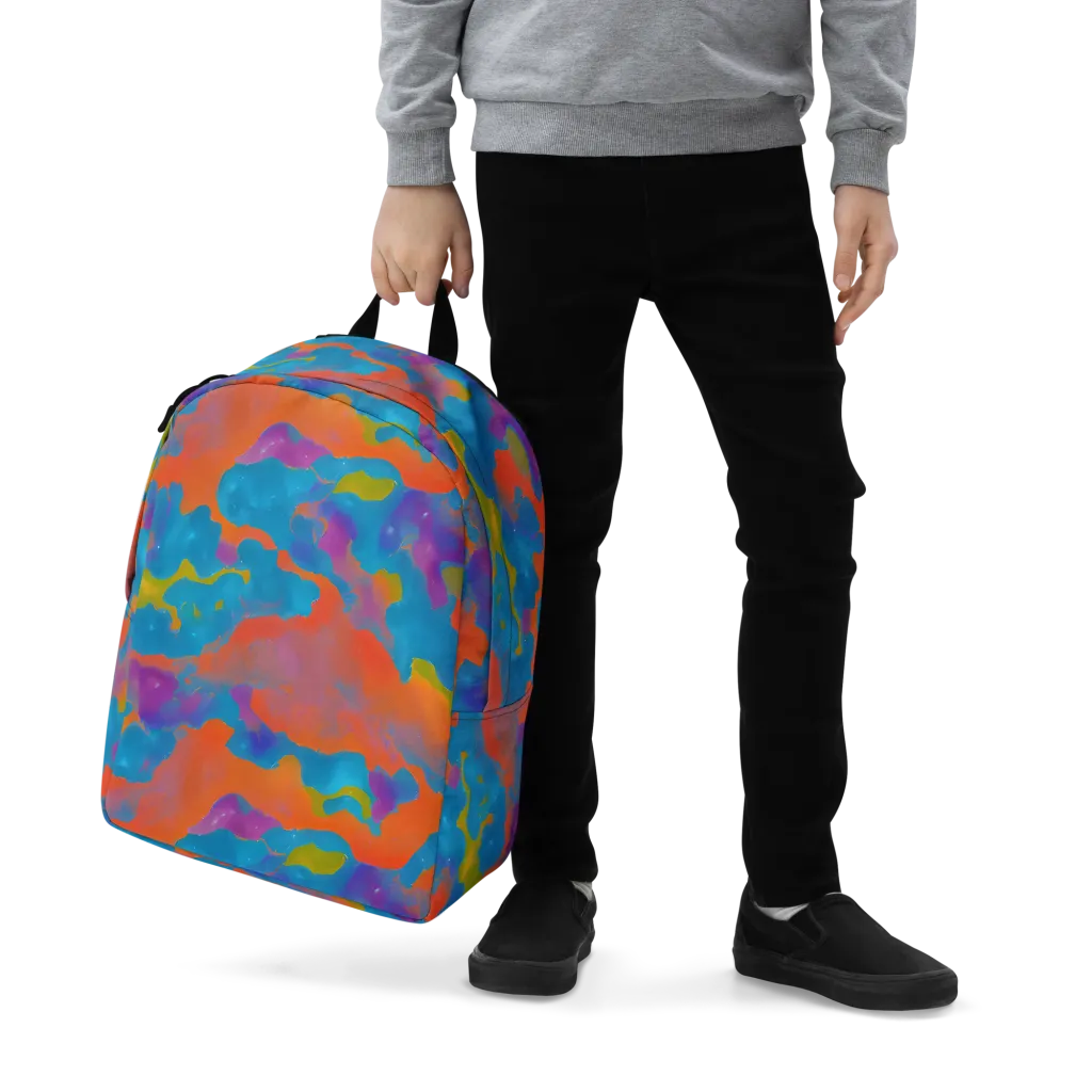 Chromatic Tidal Wave on Minimalist Backpack — Zoomed-in