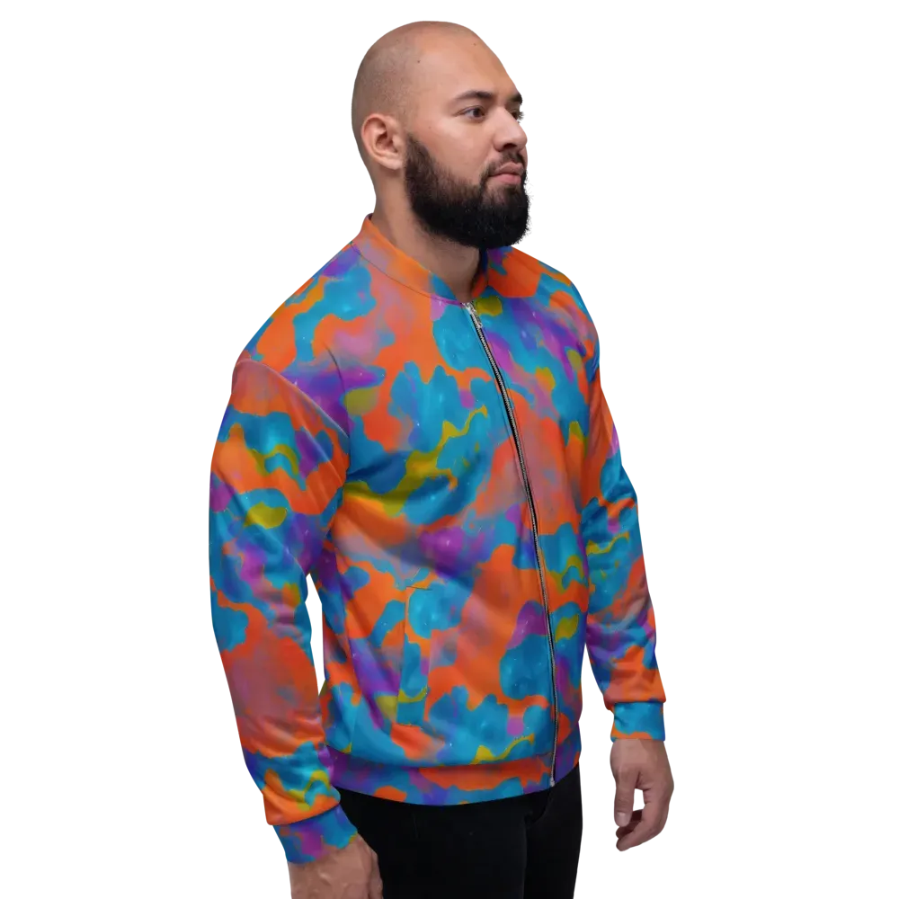 Chromatic Tidal Wave on Bomber Jacket — Right