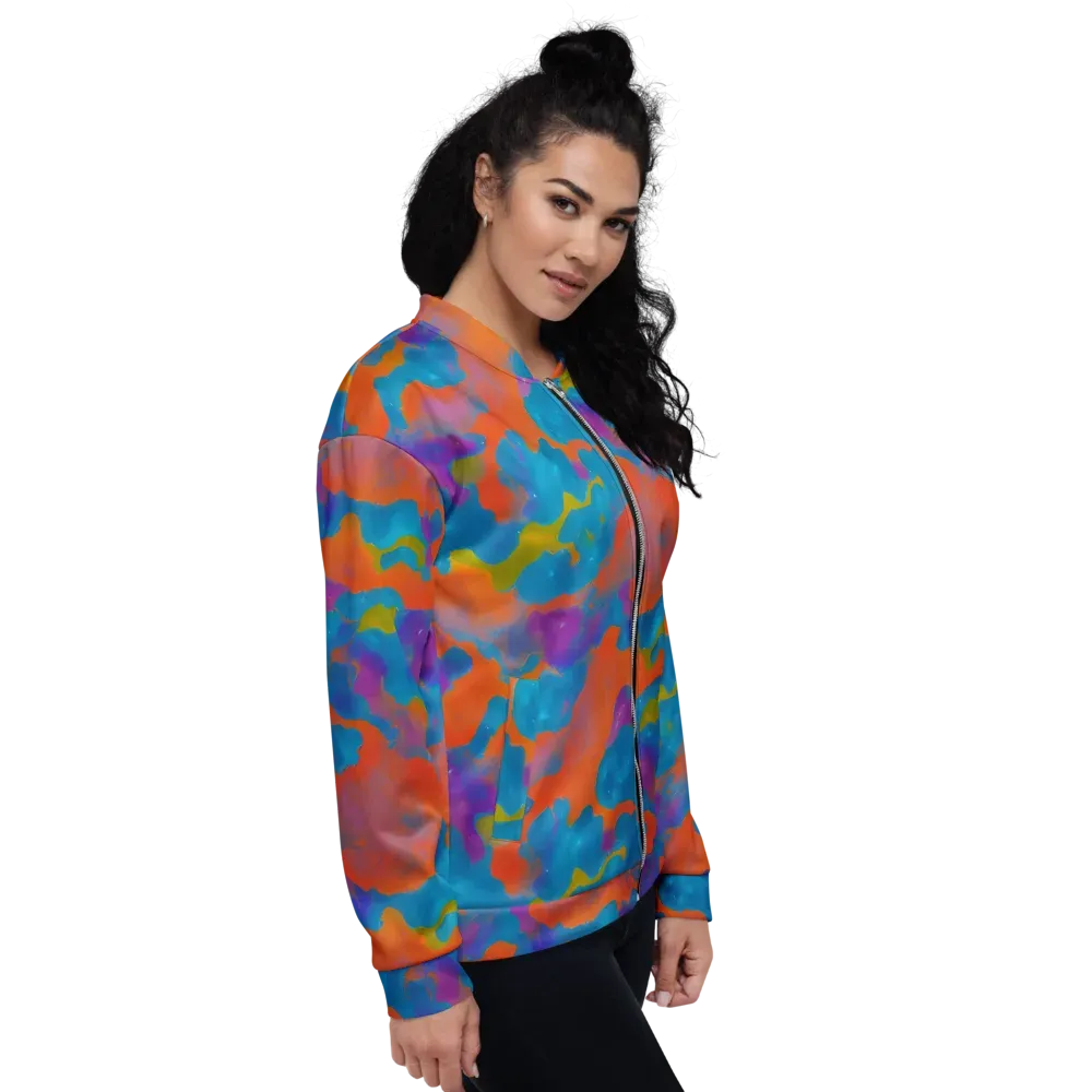 Chromatic Tidal Wave on Bomber Jacket — Right