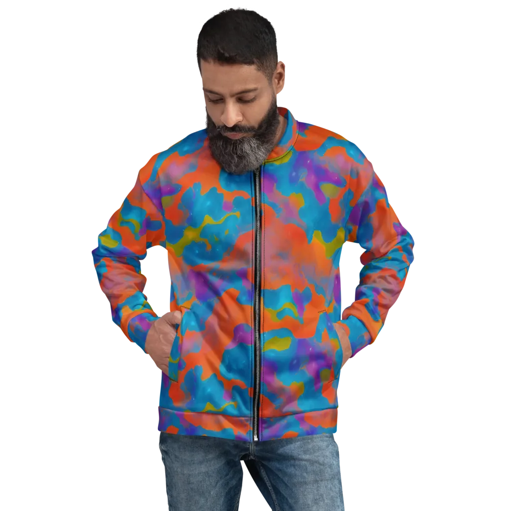 Chromatic Tidal Wave on Bomber Jacket — Front