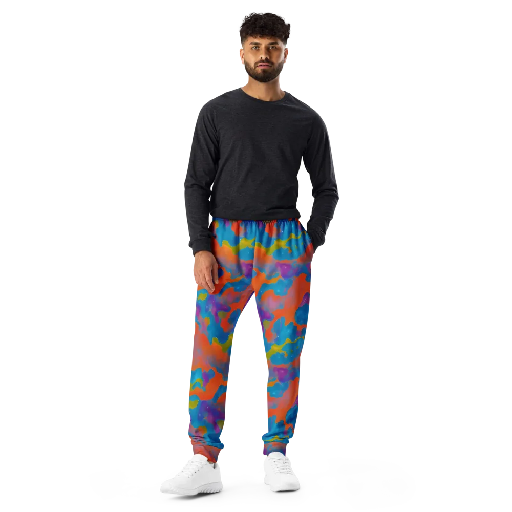 Chromatic Tidal Wave on Men's Joggers — Front