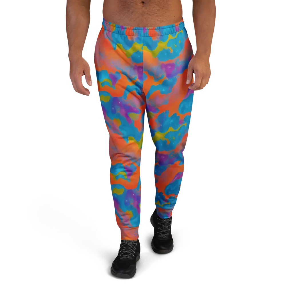 Chromatic Tidal Wave on Men's Joggers — Front