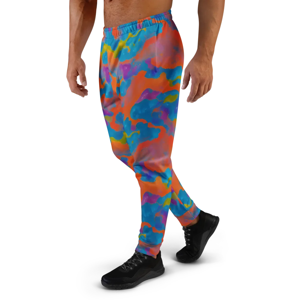 Chromatic Tidal Wave on Men's Joggers — Left