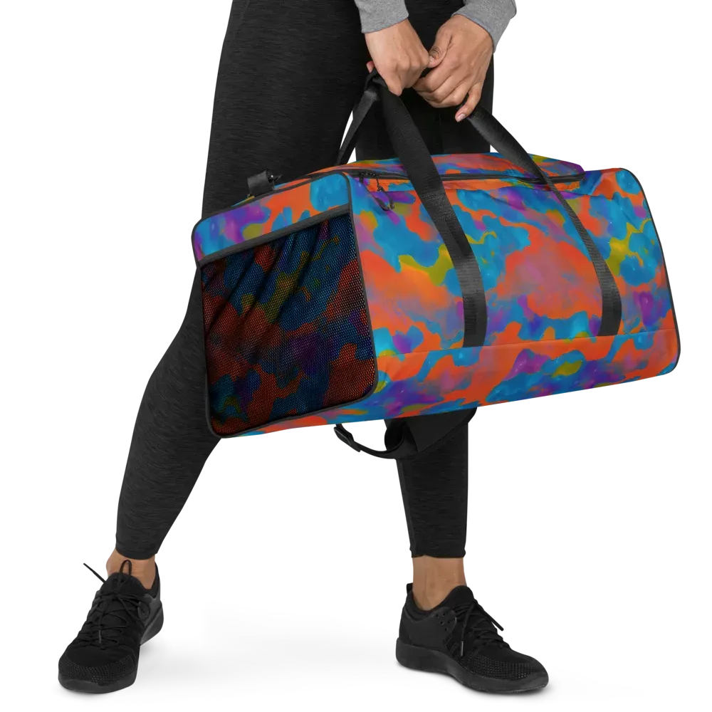 Chromatic Tidal Wave on Duffle Bag — Right Front