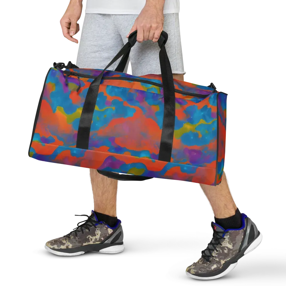 Chromatic Tidal Wave on Duffle Bag — Front