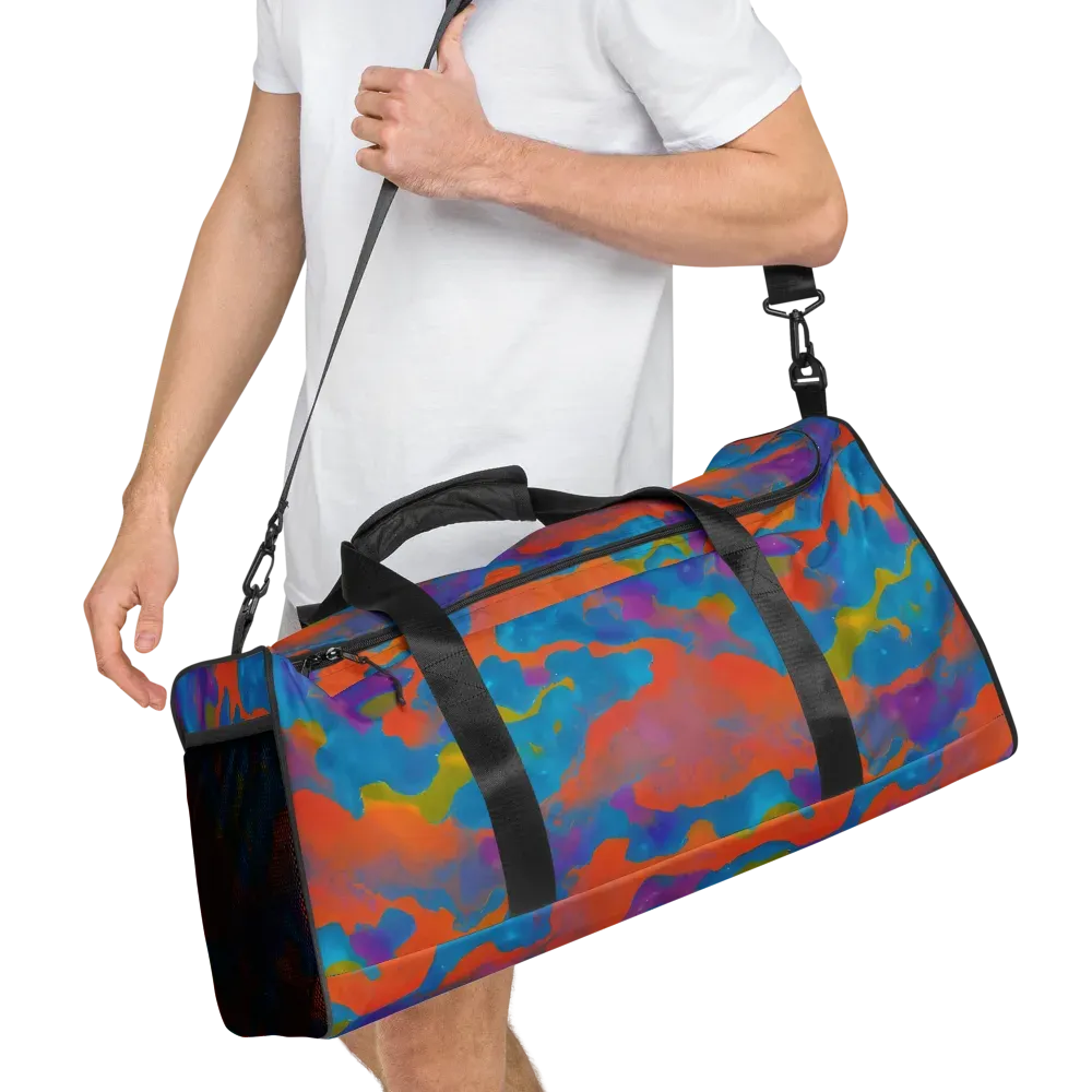 Chromatic Tidal Wave on Duffle Bag — Right Front