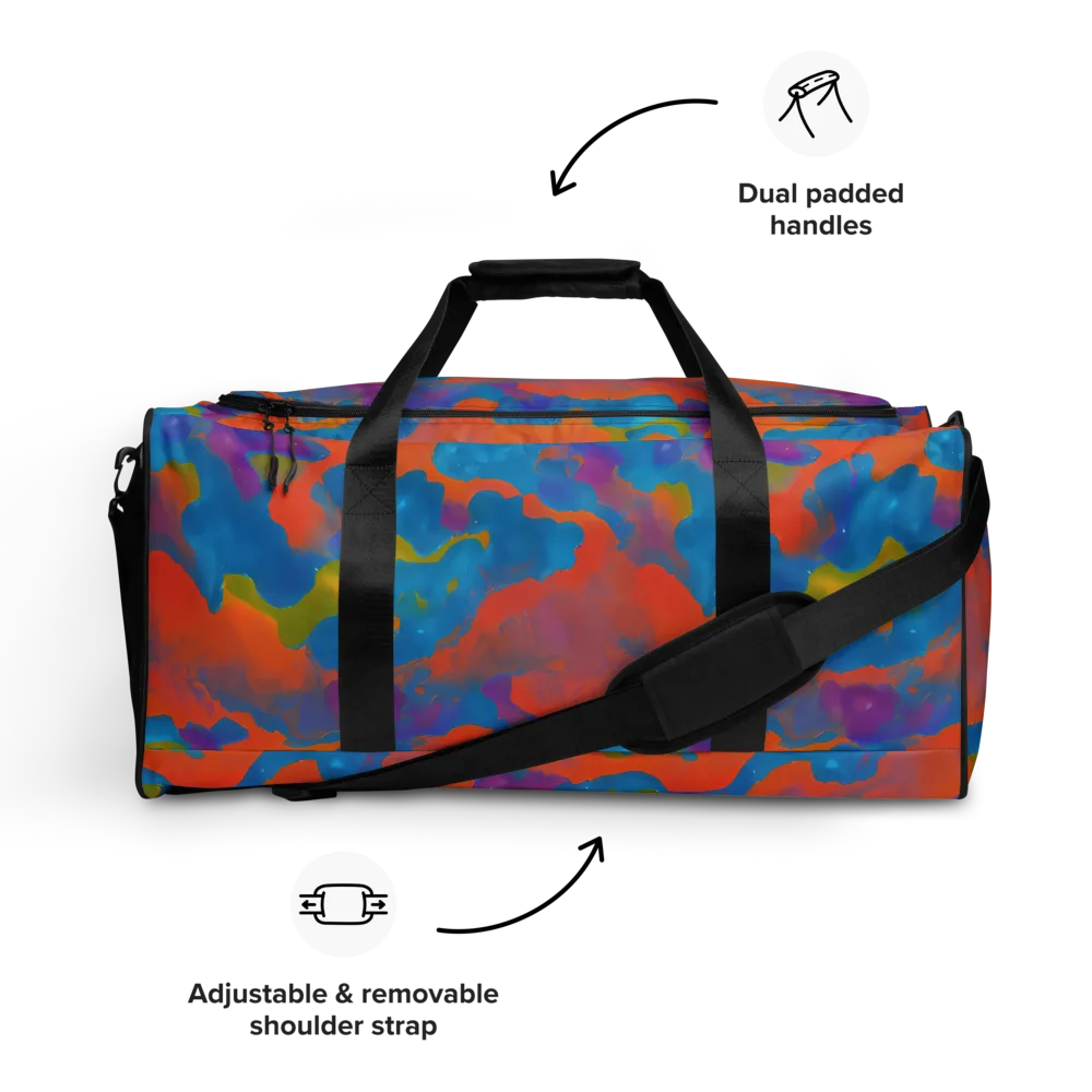 Chromatic Tidal Wave on Duffle Bag — Front