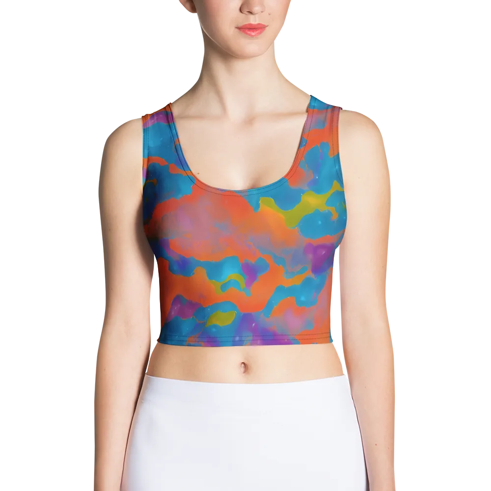 Chromatic Tidal Wave on Crop Top — Front