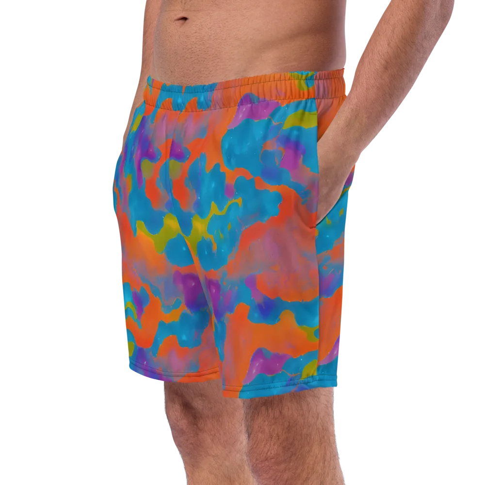 Chromatic Tidal Wave on Swim Trunks — Left Front