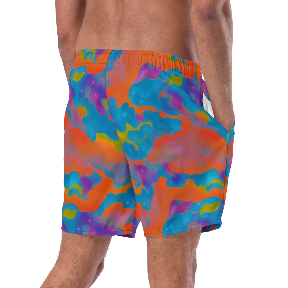 Chromatic Tidal Wave on Swim Trunks — Right Back