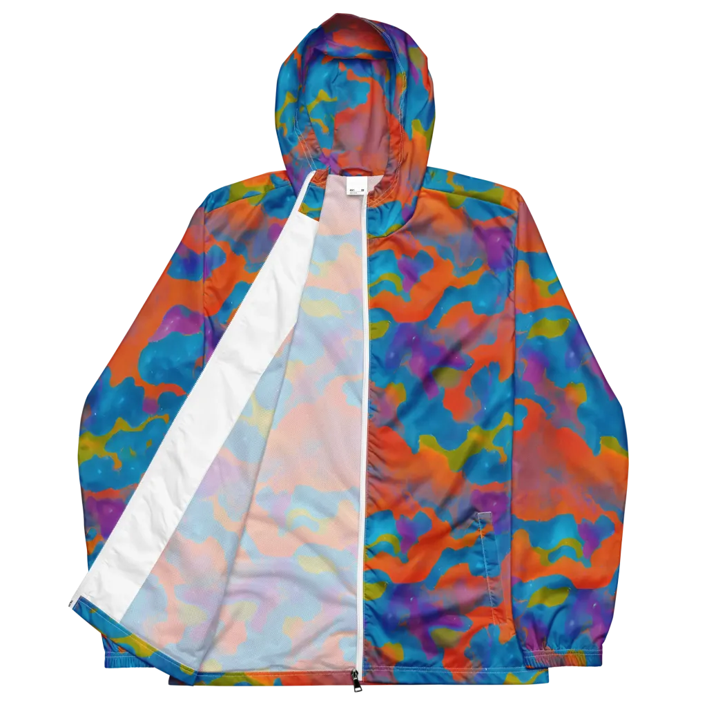 Chromatic Tidal Wave on Men's Windbreaker — Front