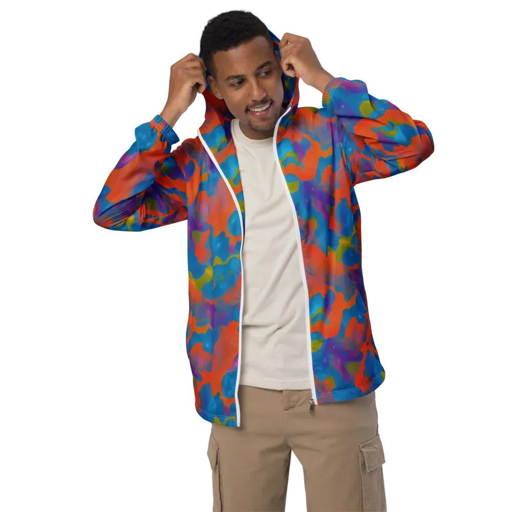 Chromatic Tidal Wave on Men's Windbreaker — Front