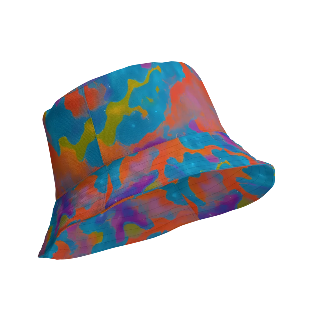 Chromatic Tidal Wave on Reversible Bucket Hat — Product details Outside