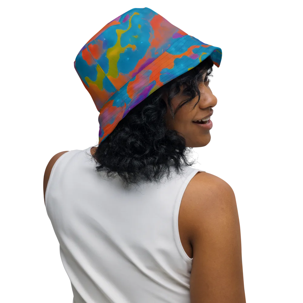 Chromatic Tidal Wave on Reversible Bucket Hat — Right Outside