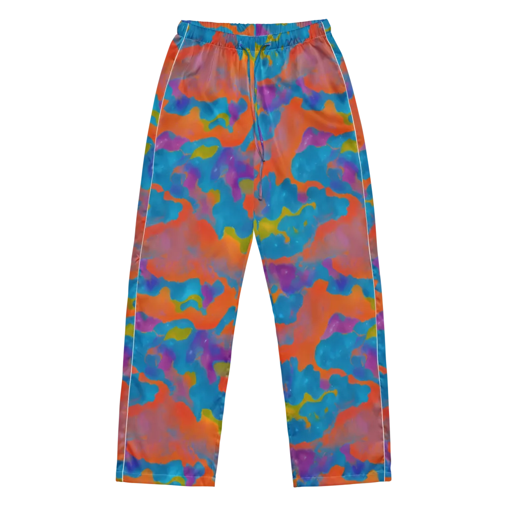 Chromatic Tidal Wave on Women's Pajama Pants — Front