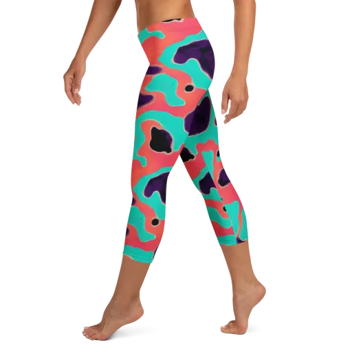 Aubergine Tide on a Capri Leggings